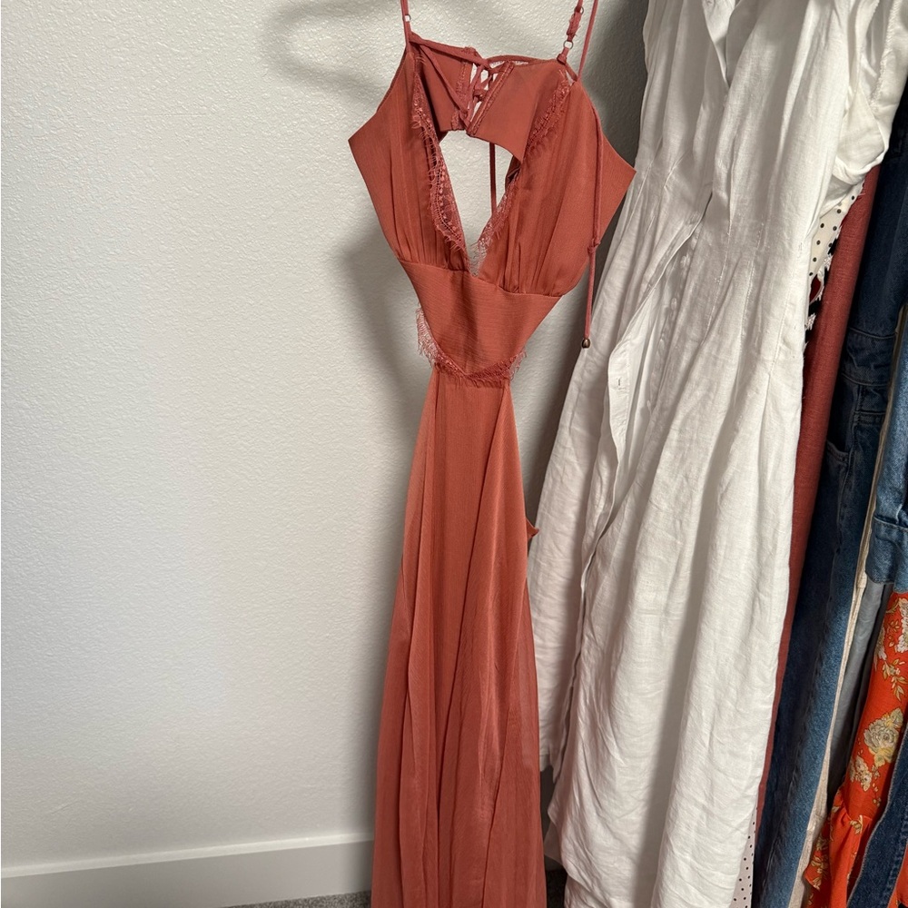 Hello Molly Coral Maxi Dress